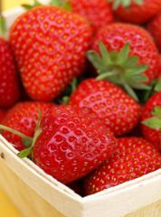 Strawberries in basket