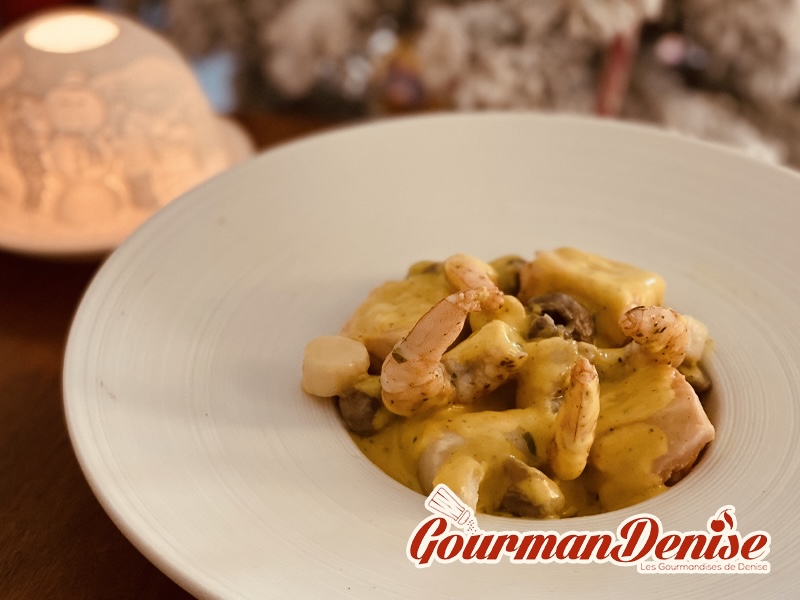 Navarin de la mer, sauce au champagne et safran Navarin de la mer