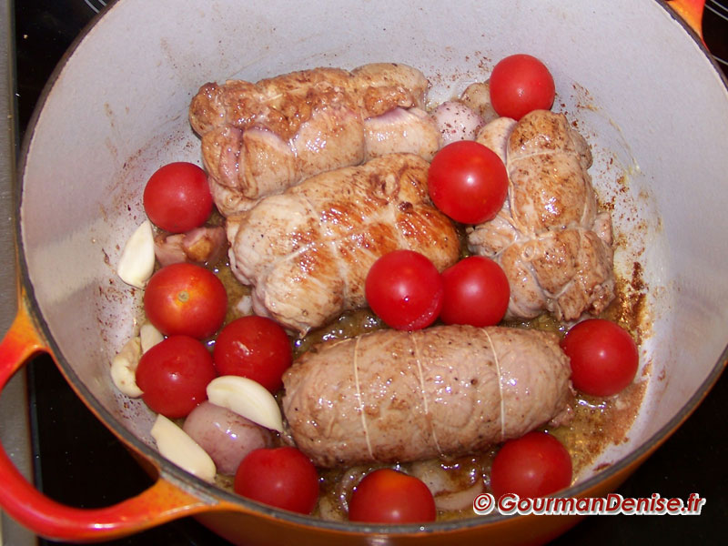 Mes paupiettes de veau, sauce au vin